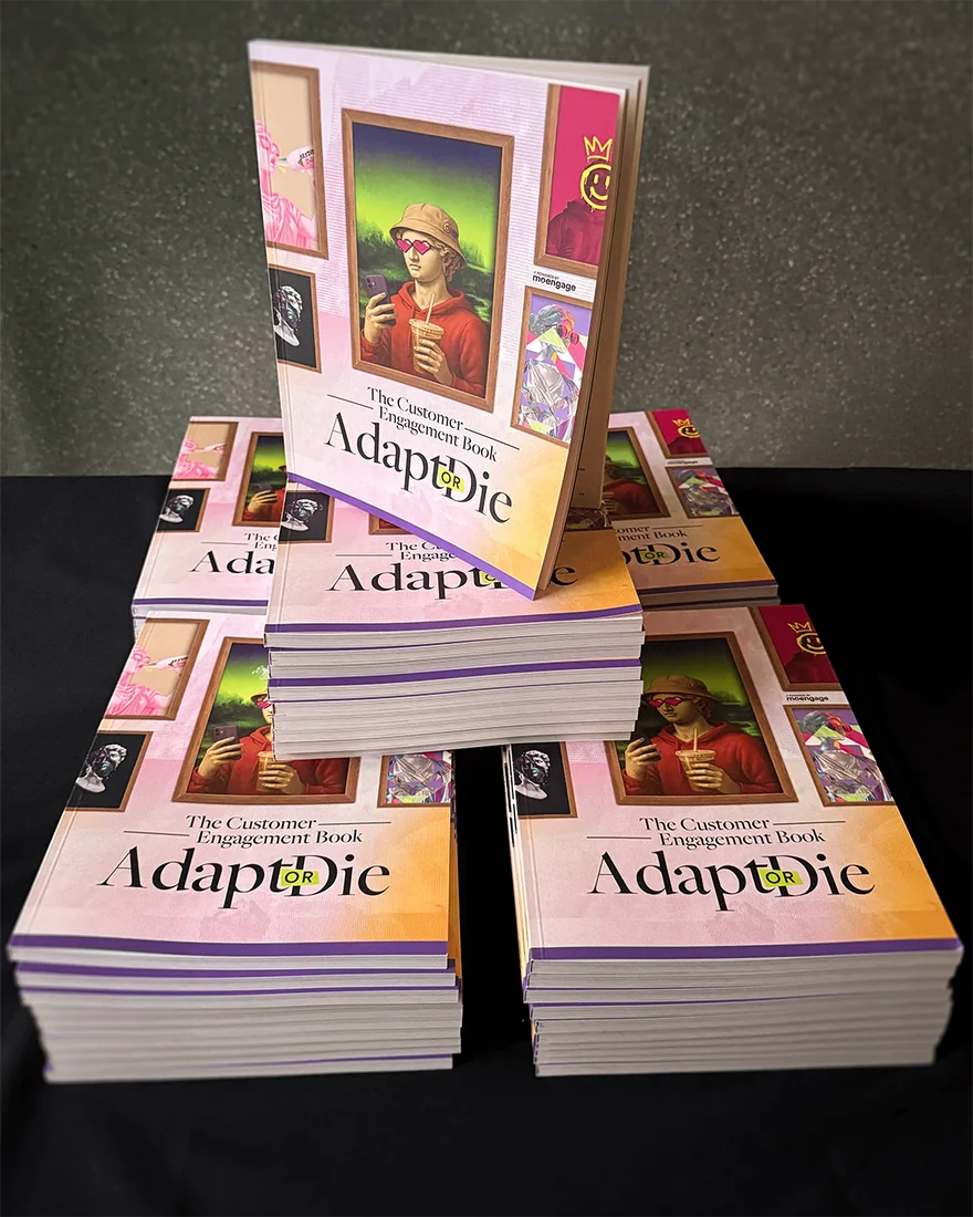 Adapt or Die — stacked book copies